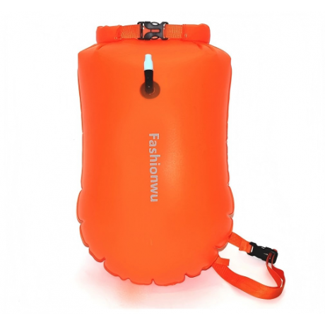 Fashionwu 20L Safety Swimming Buoy PVC Inflatable Drifting Rafting Bag with Belt 12KG Buoyancy Lightweight for Boating Kayaking