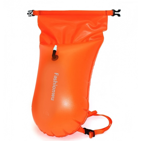Fashionwu 20L Safety Swimming Buoy PVC Inflatable Drifting Rafting Bag with Belt 12KG Buoyancy Lightweight for Boating Kayaking