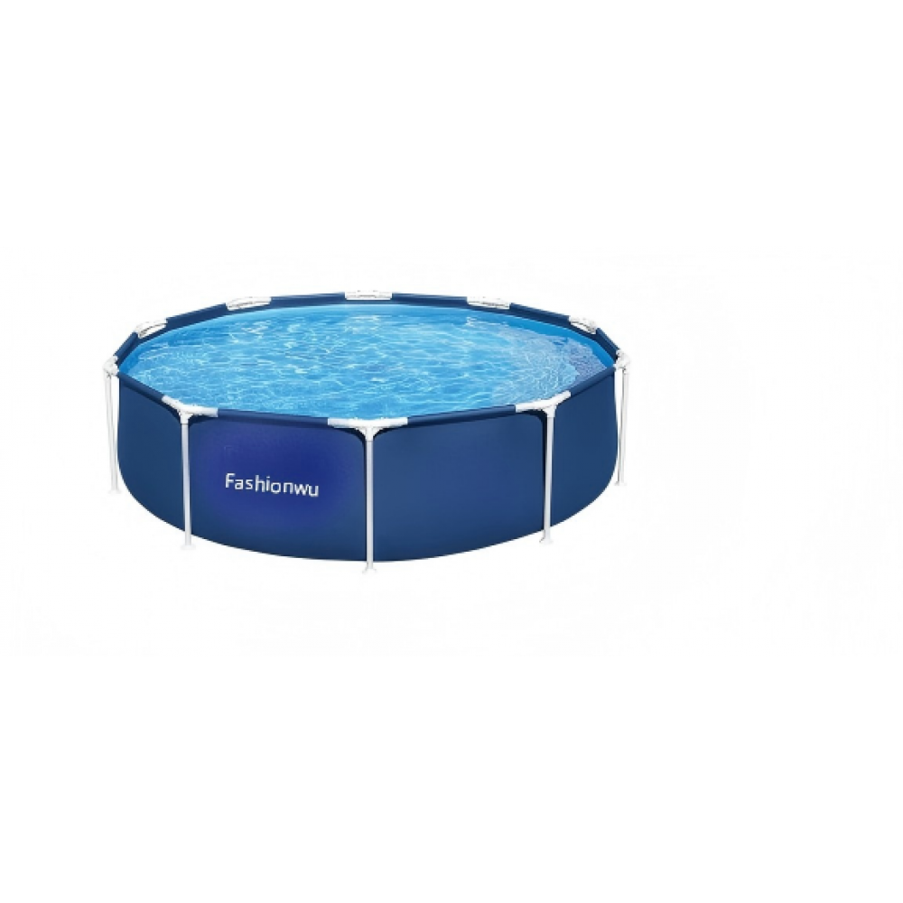 Fashionwu 56681 Steel Pro 12' x 30"/3.66m x 76cm Round Frame Pool Swimming Pool Set, Above Ground Round Play Pool, Round Framed