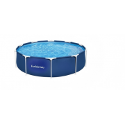 Fashionwu 56681 Steel Pro 12' x 30"/3.66m x 76cm Round Frame Pool Swimming Pool Set, Above Ground Round Play Pool, Round Framed