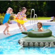 Fashionwu PVC inflatable tank water spray truck water battle water spray toy pool water play water gun floating row